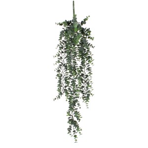 Pianta artificiale pensile di eucalipto di Mica Decorations, alta 78 cm, foglie verdi.