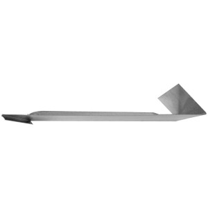 Connecteur longitudinal en acier pour protection anti-limaces, 260x50x150mm, pour bordures de jardin.
