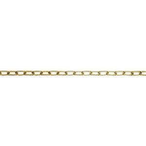 Vermessingte Uhrkette, Ø 1,6 mm, für Bootstechnik. Stahlkette, belastbar bis 5 kg.