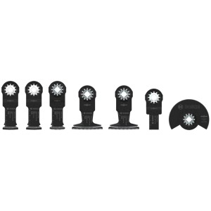 Set bois Bosch pour menuisiers, fixation Starlock, différentes lames de scie pour outils multifonctions.