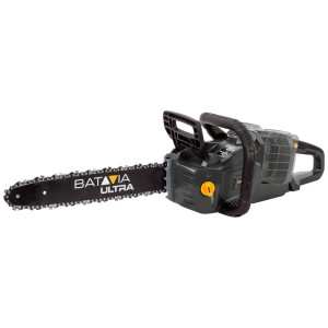 Tronçonneuse à batterie Batavia Ultra noire, 36 V, avec lame de 46 cm pour travaux de jardinage.