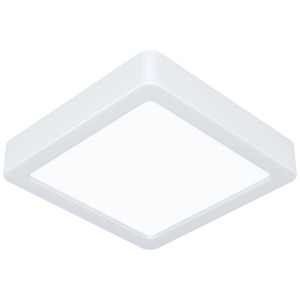 Plafonnier LED carré blanc Eglo Fueva 6, 15x15 cm, avec contrôle de couleur CCT.