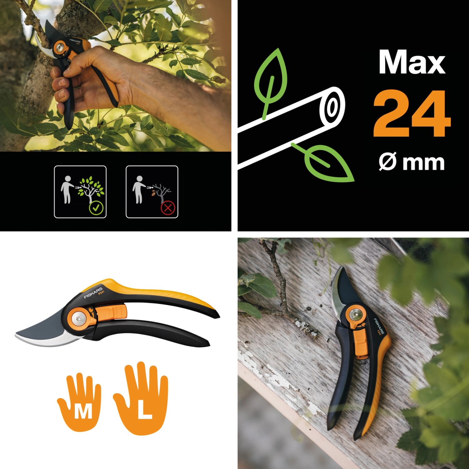 Fiskars Bypass-Gartenschere Plus SmartFit P541 Kunststoff Kaufen Bei OBI