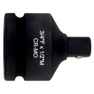 Schwarzer Metabo Adapter 3/4 Innenvierkant auf 1/2 Aussenvierkant, schlagfest. CR-MO Schrauber Zubehör.