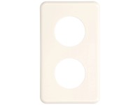 Abdeckplatte Basico Hager mit Loch Weiss 86 x 146 mm