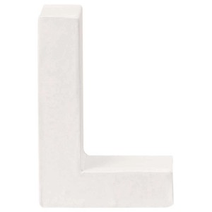 Papp-Buchstabe L, 10 cm hoch, ideal zum Basteln und Dekorieren.