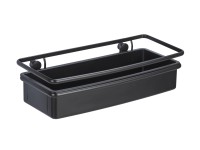 Wenko Wandablage Molinella Edelstahl Schwarz matt (HxBxT) 8,5 x 30 x 14 cm