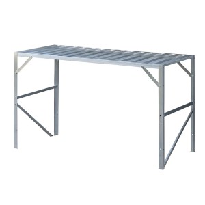 Tavolo Halls Standalone, 121x52cm, in alluminio per serra e giardino.