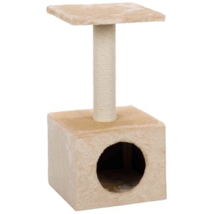 Arbre à chat beige Trixie Zamora, hauteur 61 cm, avec grotte, tronc en sisal et surface de couchage.