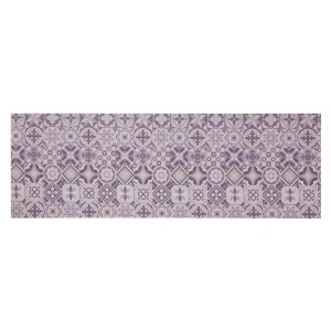 Tapis de couloir gris Marrakech, 50x150 cm, avec motif oriental pour entrée ou cuisine.