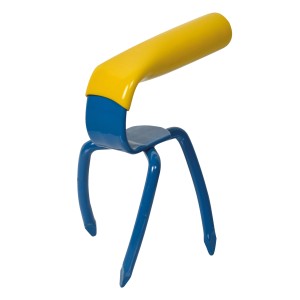 Sonneck Mini zappa, blu/giallo, 13x10x16cm, attrezzo da giardino per diserbare e smuovere il terreno.