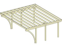 Alpholz Doppelcarport Aarhus Fichte / PVC (HxBxT) 244 x 600 x 730 cm