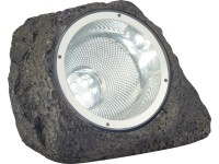 LED-Solar-Dekoleuchte Steinoptik Schwarz (HxBxT) 10 x 15 x 11 cm