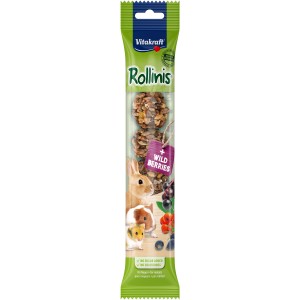 Vitakraft Snack Rollinis Frutti di bosco, 7 pezzi. Palline croccanti per conigli e roditori.