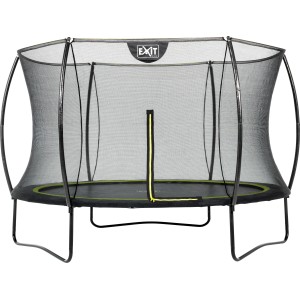 Trampolino EXIT Silhouette nero D305cm con rete di sicurezza per giardino.