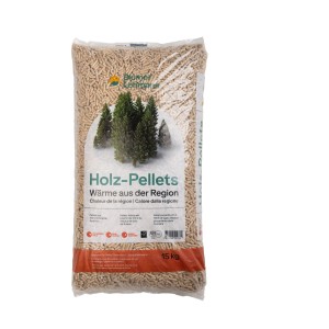 Sac de 15 kg de pellets de bois EN plus-A1 (épicéa/sapin) pour chauffage neutre en CO2.