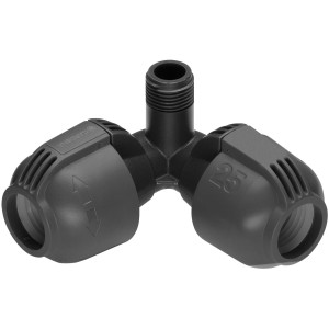 Coude Gardena pour systèmes d'arrosage, 25 mm x 13 mm filetage mâle.