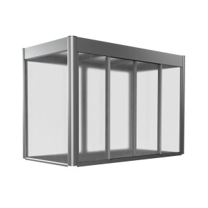 Extension de serre Biohort Florentina, gris quartz métallisé, pour potager surélevé 2x1 m.