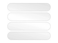 Sticker Reflektionsstreifen Weiss 11 x 9 cm