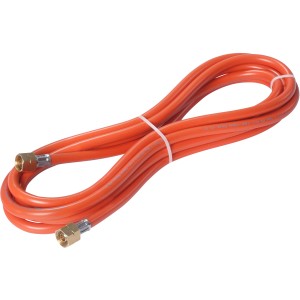 Tuyau de gaz propane Rothenberger, 5m, orange, avec raccords. Accessoire pour soudure.