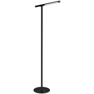 Lampada da terra a LED Brilo Everywhere nera con dimmer touch e temperatura colore regolabile.