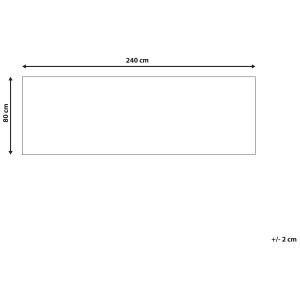 Immagine che mostra le dimensioni del tappeto runner multicolore Enayam (80x200 cm) con motivo orientale.
