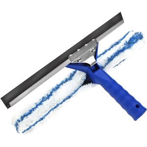 Tergivetro combinato Peggy Perfect blu 35 cm con lavavetri in microfibra e lama nera per pulizia vetri.