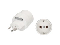 Reiseadapter Schuko Typ 12 / 3-polig Weiss Reiseadapter Schuko Typ 12 / 3-polig Weiss