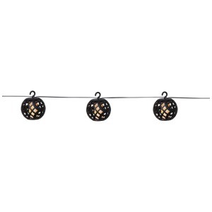 Star Trading Solar-Lichterkette Flame, schwarz, 2,1 m, mit dekorativer Flammenoptik.