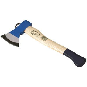 LUX Beil Comfort, 36 cm, 600 g, con testa blu e manico in frassino. Ideale per la lavorazione del legno.