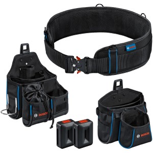 Cintura porta attrezzi Bosch Professional 108 con tasche e supporti ProClick per artigiani.