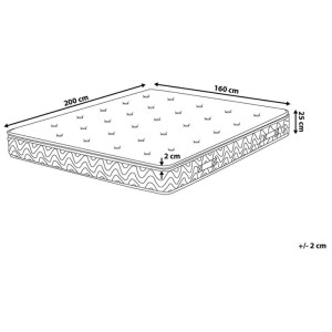 Matelas Beliani Luxe à mémoire de forme et ressorts ensachés, 160x200 cm, Medium H2/3.