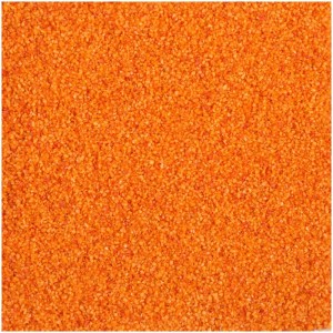 Sabbia colorata arancione, grana 0,5 mm, ideale per decorazioni e bricolage.