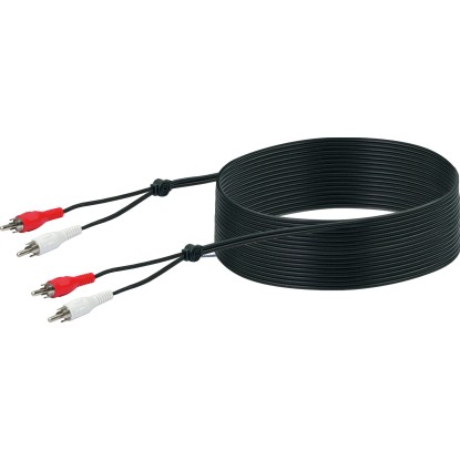 Schwaiger® Cavo di allacciamento audio Cinch Nero 10 m