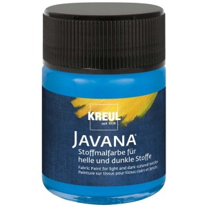 Kreul Javana Stoffmalfarbe Blau, 50ml. Stofffarbe für helle und dunkle Textilien.