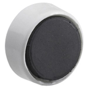 Aimant pour tableau blanc en plastique blanc, diamètre 25mm, pour notes et plus.