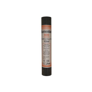 Rouleau de feutre bitumé 500 sablé, 10 m², pour abris de jardin et carports.
