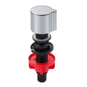 Bouton chromé Franke pour éviers, pièce de rechange en plastique chromé.