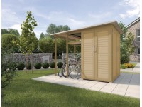 Weka Anbaudach Garten Q Modul Family Natur / seitlicher Anbau offen