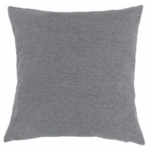 Coussin tricoté Sehlbach gris argenté, 45x45 cm. Coussin décoratif pour canapé et fauteuil.