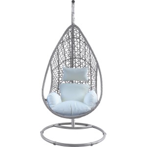 Cuscino di ricambio beige per sedia sospesa Pinamar, imbottitura confortevole per ore di relax.