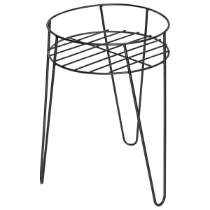 Supporto per piante nero Wagner GH 0640 Hairpin Style, Ø 28 cm x 40 cm, in acciaio.