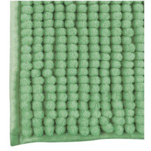 MSV Tapis de bain Chenille Basilic, 60x90 cm, en microfibre avec texture à picots.