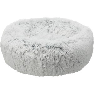 Panier rond pour chien et chat Trixie Harvey blanc et noir Ø 60 cm en peluche longue.