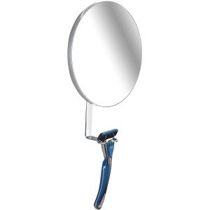 Specchio antiappannamento Wenko in acciaio inox con porta rasoio.