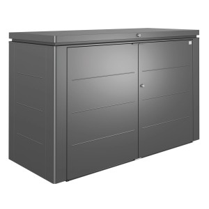 Biohort High Board 200, box da giardino in metallo grigio scuro per stoccaggio.