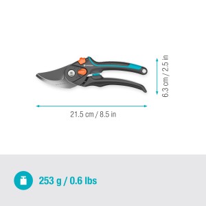 Cesoie da giardino Gardena PremiumCut Pro Flex Bypass per legno verde fino a 24 mm di diametro.