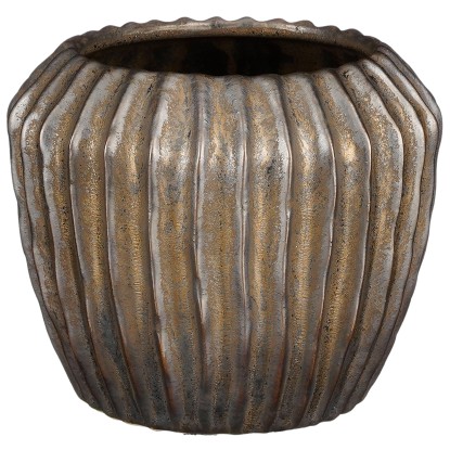 Mica Decorations Topf Noma Keramik Bronze Ø 14 cm / Höhe 12 cm