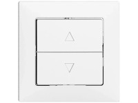 Feller Druckschalter Storen Frontplatte EdizioDue Weiss