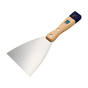Spatule de peintre LUX, largeur 100 mm, avec manche en bois et lame en métal.